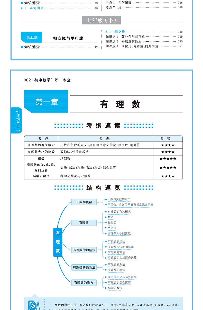 正版初中数学知识一本全 适用7-9年级初中数学知识大全初一初二初三七八九年级数学初中考复习资料教辅辅导书中学数学公式定理题库