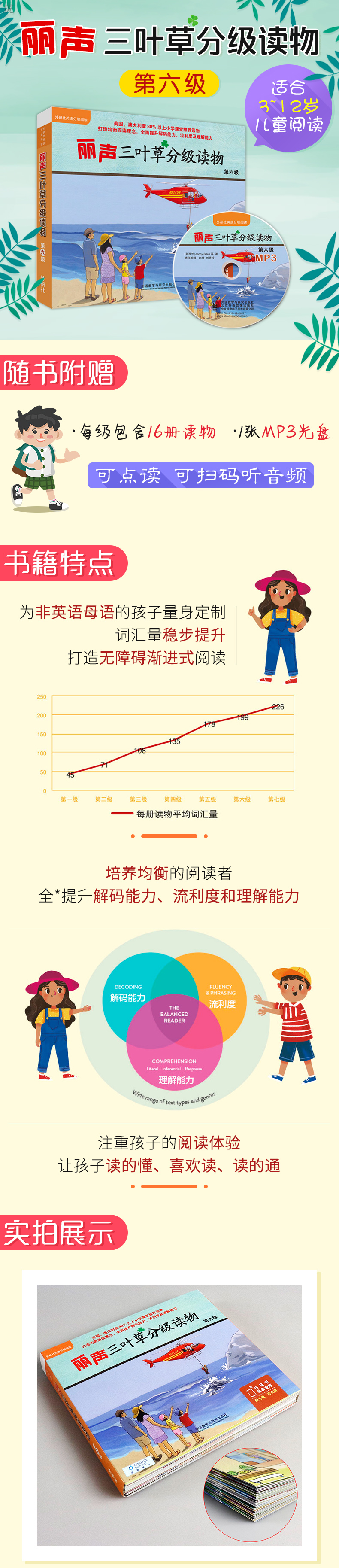 外研社正版包邮 丽声三叶草分级读物第六级 幼儿少儿英语 儿童读物童书英语启蒙益智读本少儿快乐英语学习用书丽声自然拼读故事会