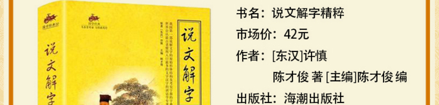 正版包邮现货 说文解字精粹 原文译文注释插图版图解古代汉语字典古文字字典咬文嚼字细说汉字的故事画说汉字 国学书籍