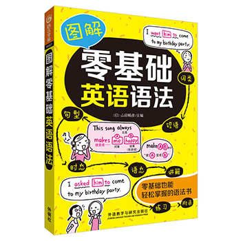 外研社正版 图解零基础英语语法 单词词汇短语短句时态漫画图解零基础入门自学英语语法大全英语语法新思维中小学英语语法自学书籍