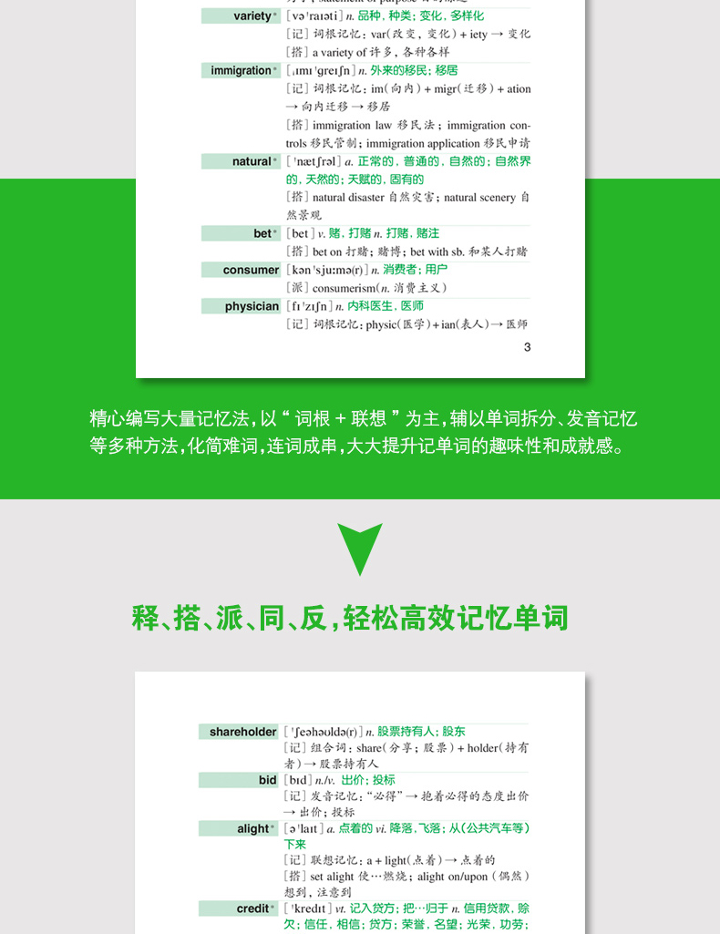 正版包邮雅思词汇新东方雅思词汇乱序版红绿宝书雅思单词词汇 雅思英语自学入门书籍雅思英语考试单词书俞敏洪绿宝书IELTS词汇