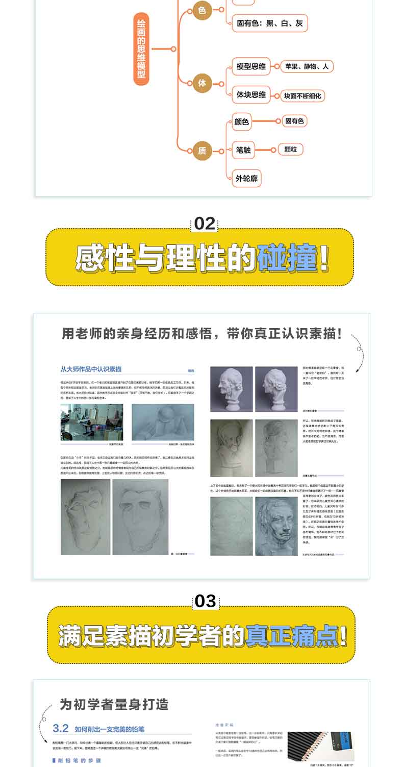 反传统素描教程临摹素描书入门教材画画入门自学零基础绘画教材书籍