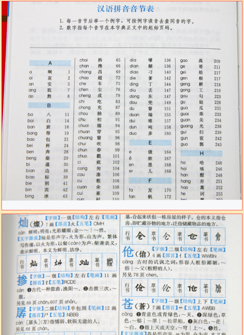 新华字典拼音目录图片