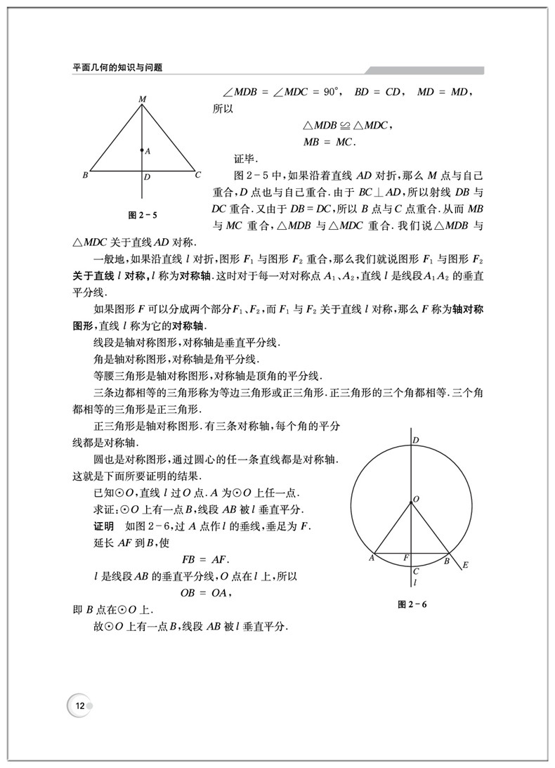 2019 平面几何的知识与问题单墫+平面几何强化训练题集初中分册万喜人初中数学书籍初中数学解题规律方