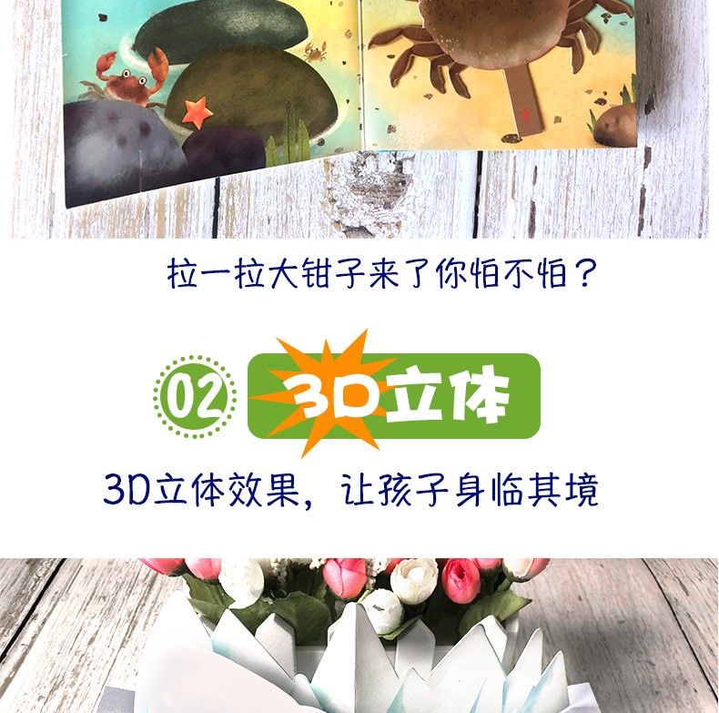 我躲在哪儿 动物认知互动立体场景书 幼儿学前宝宝早教立体书籍 中英文婴儿启蒙洞洞书认知绘本3