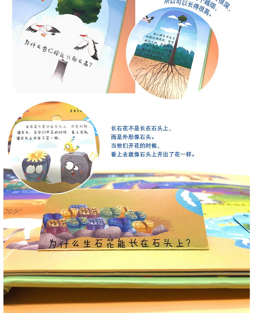 打开看世界翻翻书【套装4册】动物的奇妙事+神奇科技X档案+虫虫如何保护自己+花草树木也玩酷 翻翻书