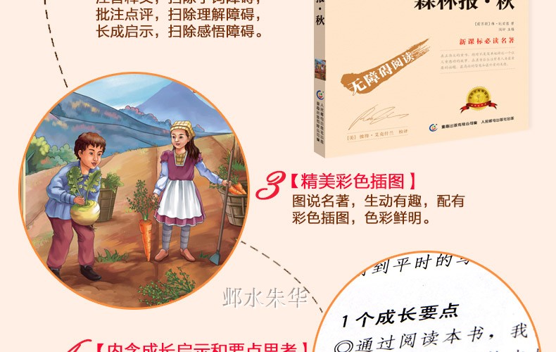 正版包邮 森林报·秋 内含知识考点名师点评小学生二三四五六年级中学生青少年版课外书 无障碍阅读书 森林报秋