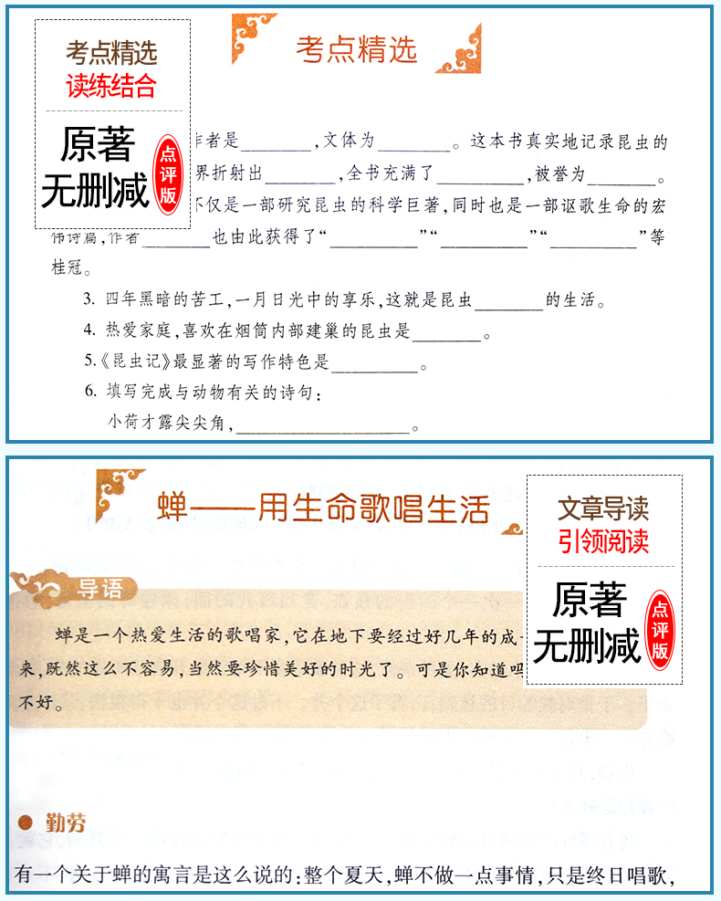 八年级上下册必读全12册 红星照耀中国和昆虫记装法布尔正版原著语文初中生课外书人民文学出版社阅读书红心闪耀推荐版