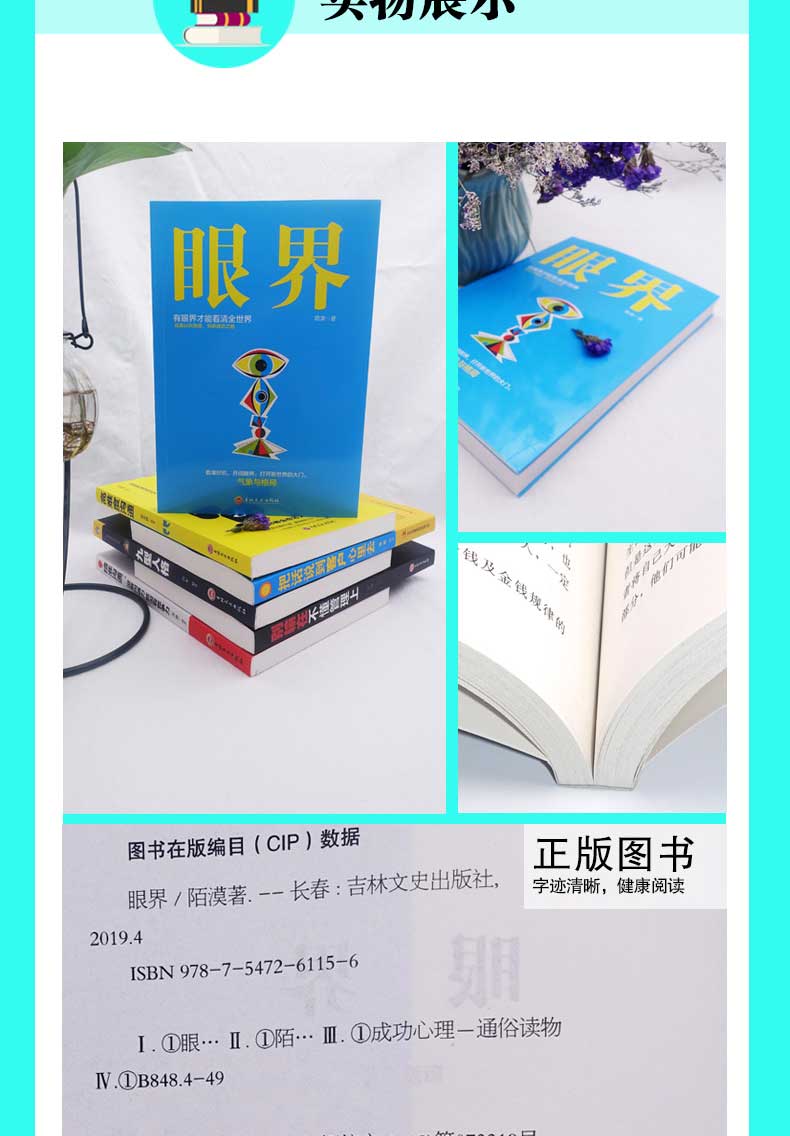 眼界 替你开阔眼界用高度化解难度打开新世界的大门 巴菲特卡耐基都在修炼的修养秘密 心灵格局逻辑思维励志书籍