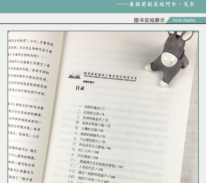 寂静的春天长江文艺出版社八年级上学期新编初中语文教材指定阅读书系新部编版语文教材配套课外阅读教材课外推荐书目