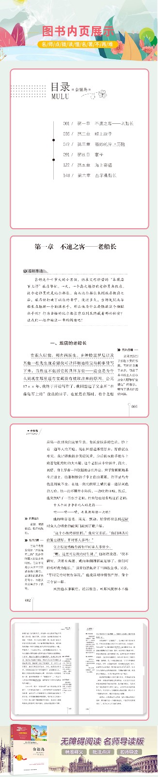 金银岛 中小学生语文无障碍经典课外阅读精编赏析生动有趣名师导读所得课外必读世界名著