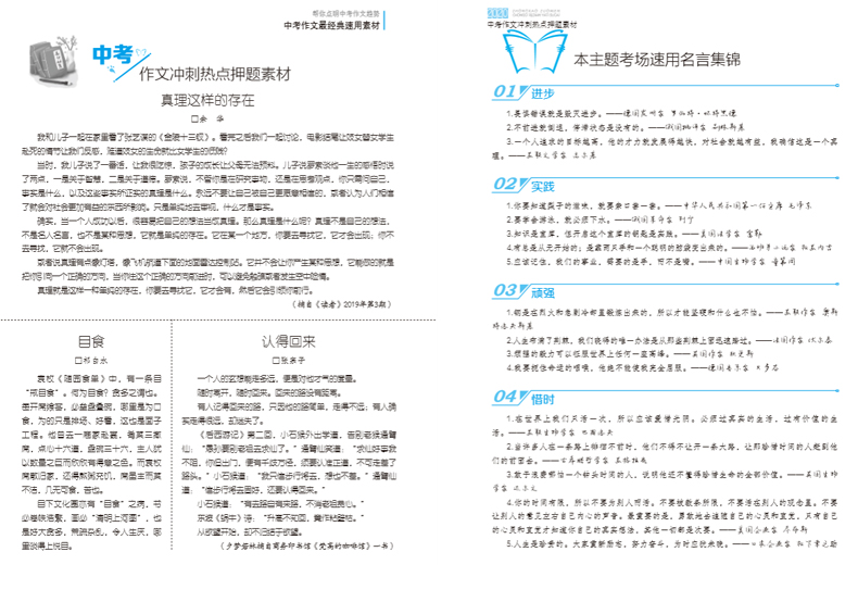 现货！意林 2020年中考作文冲刺热点押题素材 中考作文指导书备战2020 中考押题宝典