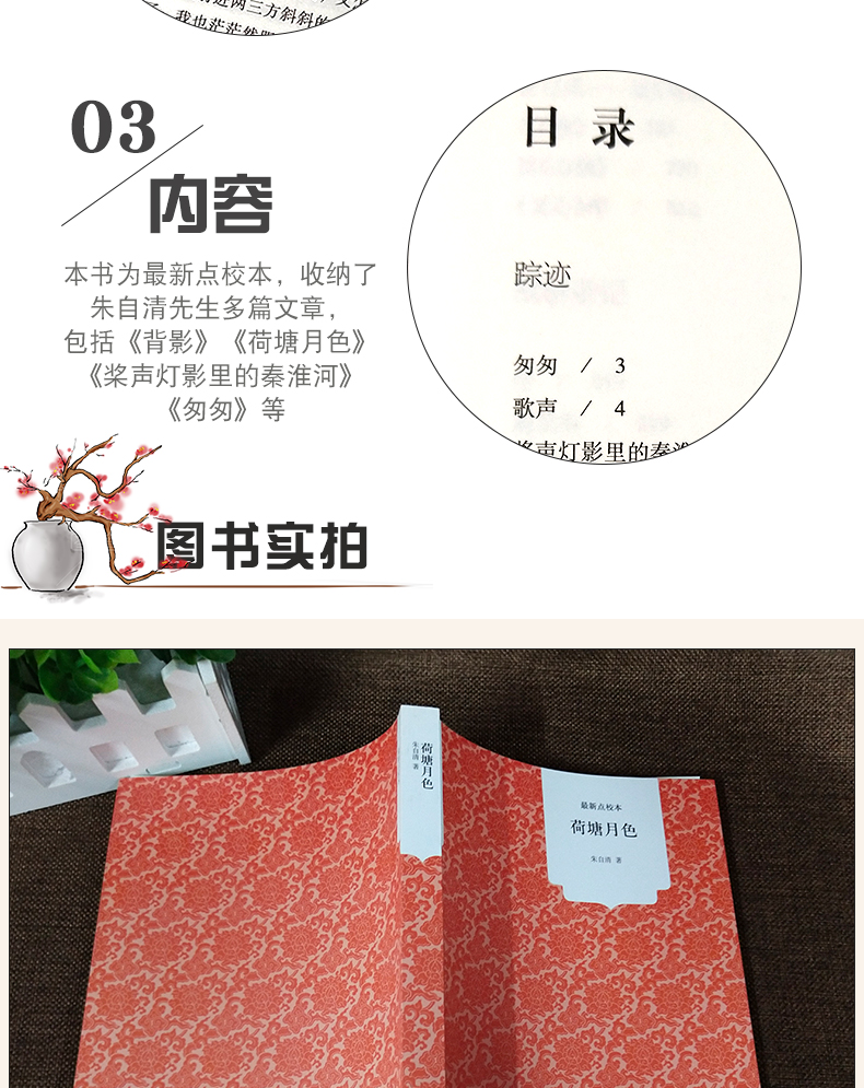 荷塘月色 国民阅读经典 正版 散文精选随笔全集 近现代文学名篇 朱自清经典文学著作 散文精选 荷塘月