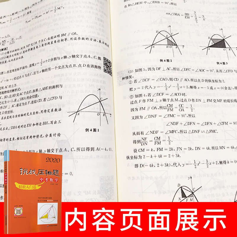 2020新版挑战压轴题中考数学轻松入门篇最新版 中考压轴题数学2020初二初三八九年级初中总复习冲刺基础题讲解练习真题资料教辅书