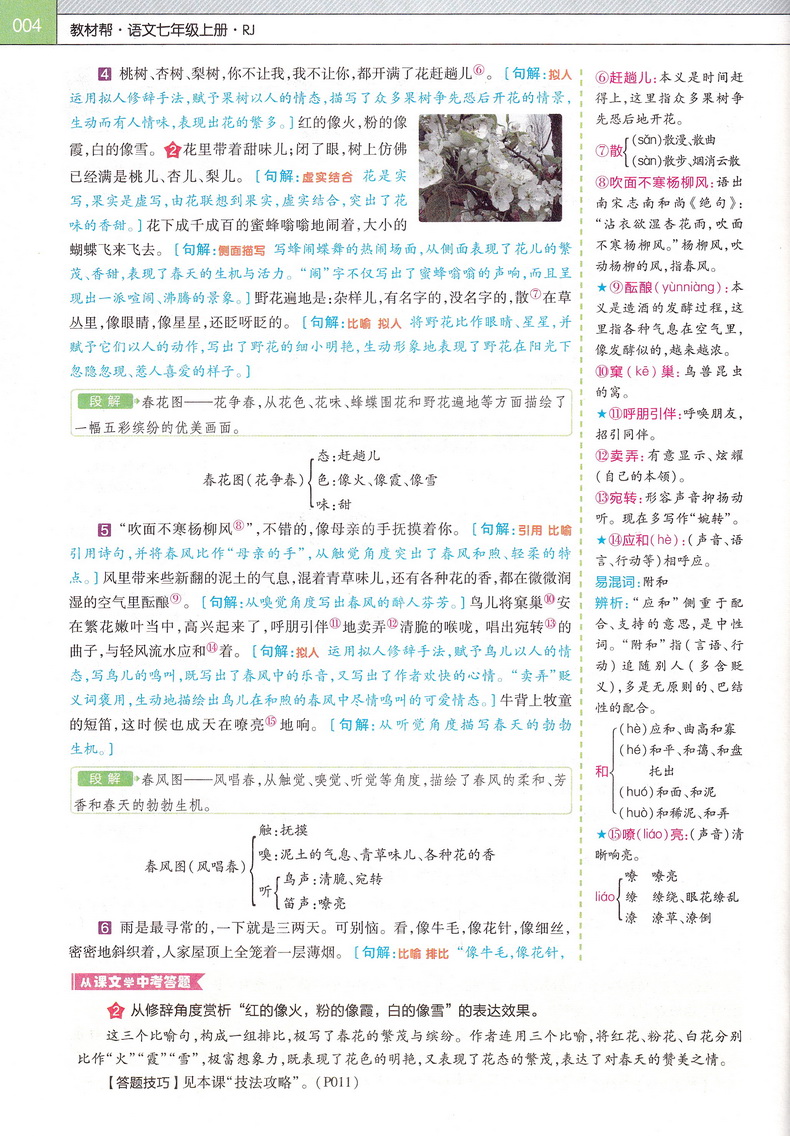 2020新教材帮七年级语文上册人教版配统编教材初一7年级上学期RJ版初中课本同步复习预习教材帮完全解读练习新课标新教材天星教育
