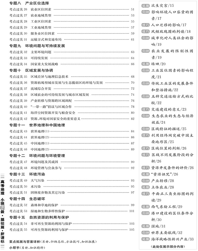 2021新高考】高考地理小题狂做基础篇全国卷高三高考一轮二轮总复习文科文综题库基础题小题狂练教辅练习册模拟试卷书恩波教育