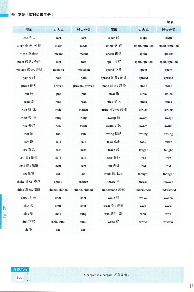 2020-2021年用金星教育初中英语基础知识手册第十八次修订 初一初二初三通用教辅书2020中考总复习资料教材考点同步全解知识清单