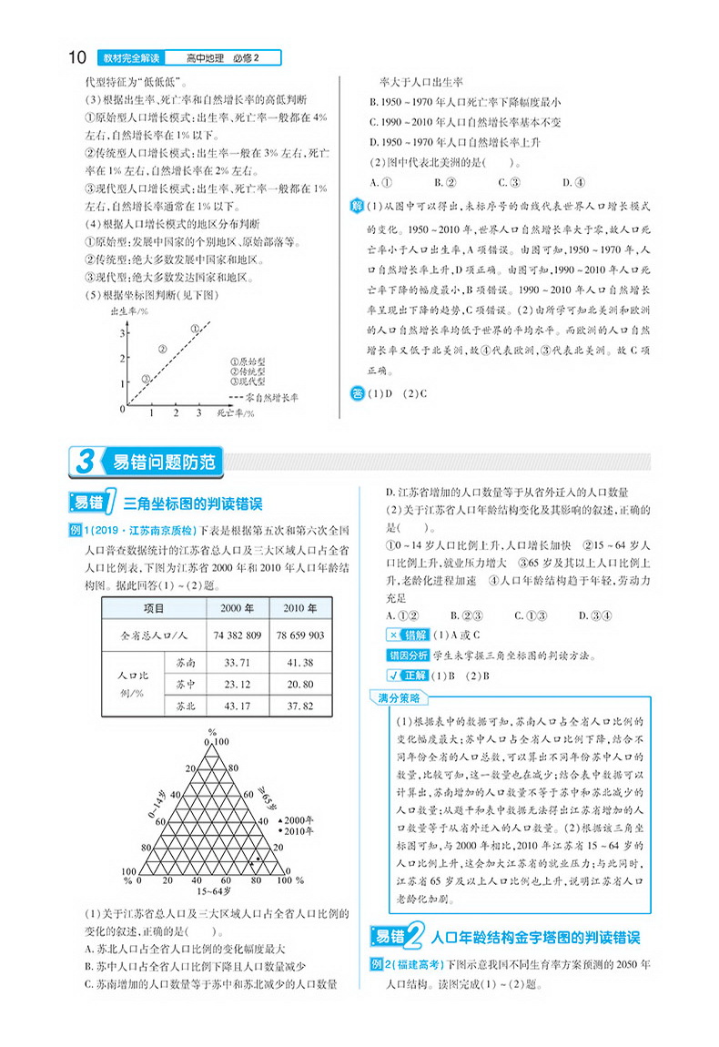 【官方授权】2020新版王后雄学案教材完全解读高中地理必修二鲁教版LJDL高一地理必修2课本同步讲解练习中学教材全解资料小熊图书