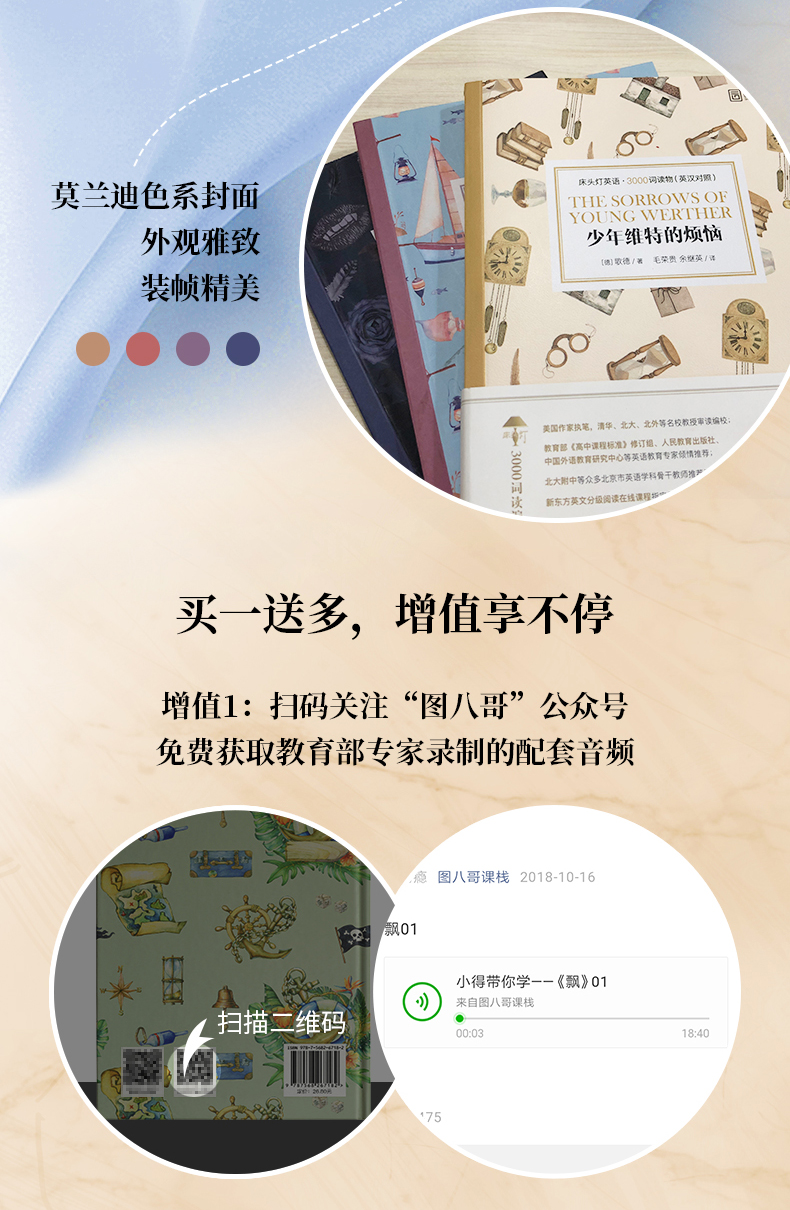 床头灯系列英语读本3000词读物大战火星人赫伯特·乔治·威尔斯英汉对照外国文学小说作品选高中生课外阅读书籍云图