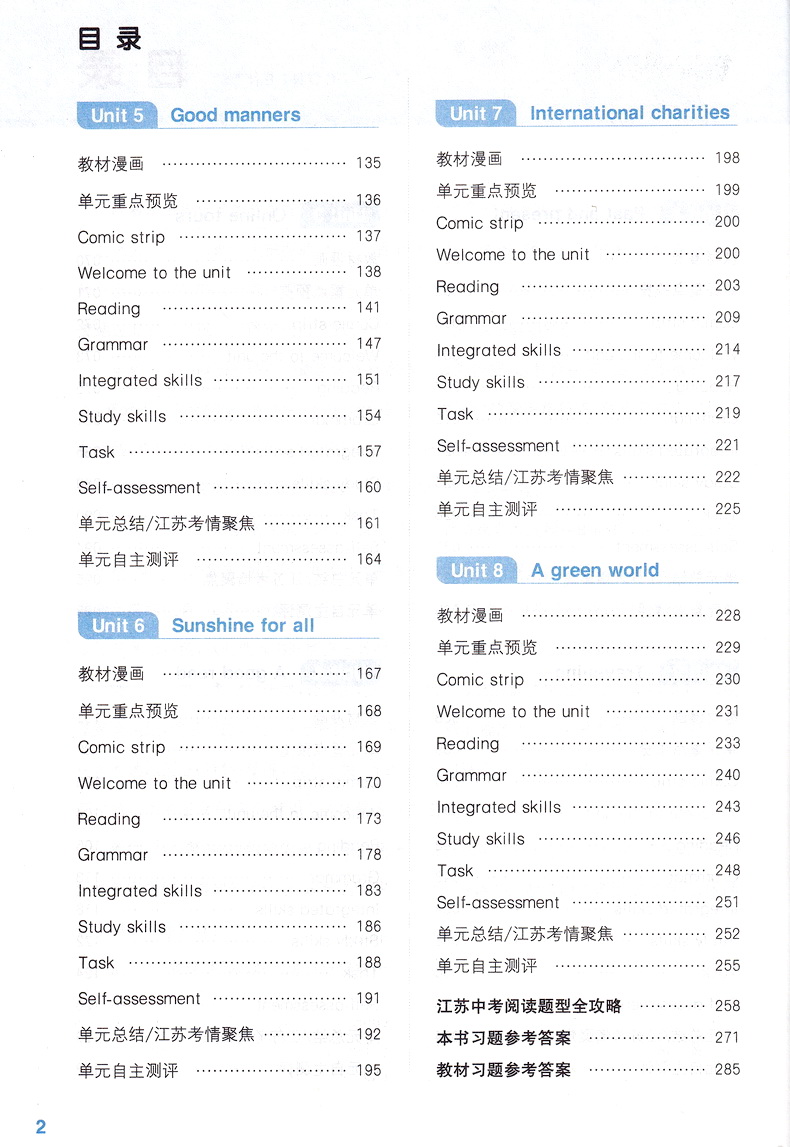 2020春通城学典非常课课通 初中英语八年级下册译林版初二8年级下学期YL版江苏专用初中教材课本同步辅导复习教辅练习册附参考答案