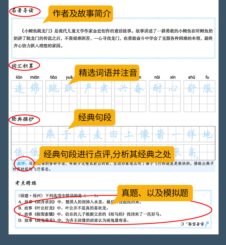 2020名著阅读与摘抄字帖小学二三四五六年级上下册部编人教版必读快乐读书吧好词好句好段美文美句好句子摘抄书钢笔硬笔墨点字帖