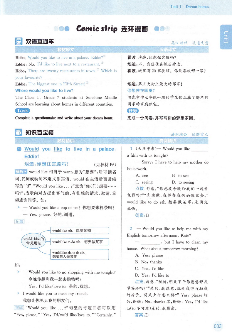 2020春通城学典非常课课通 初中英语七年级下册译林版苏教版初一7年级下YL版江苏专用初中教材课本同步辅导复习教辅书试卷练习册