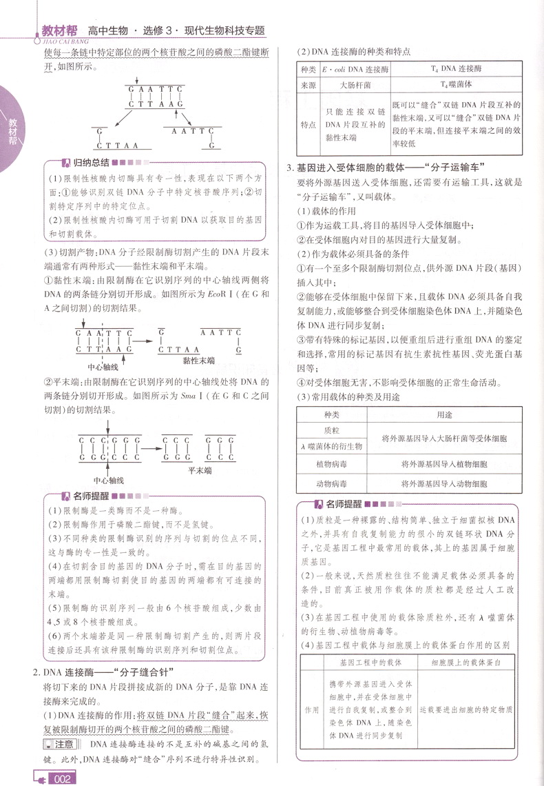 2020新版天星教育教材帮高中生物选修三人教版高中选修3RJ版教材课本同步复习预习教辅书一遍过完全解读作业本练习册