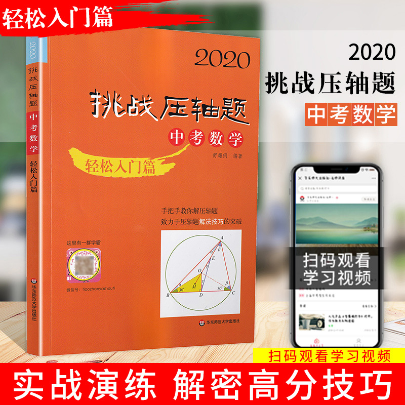 2020新版挑战压轴题中考数学轻松入门篇最新版 中考压轴题数学2020初二初三八九年级初中总复习冲刺基础题讲解练习真题资料教辅书