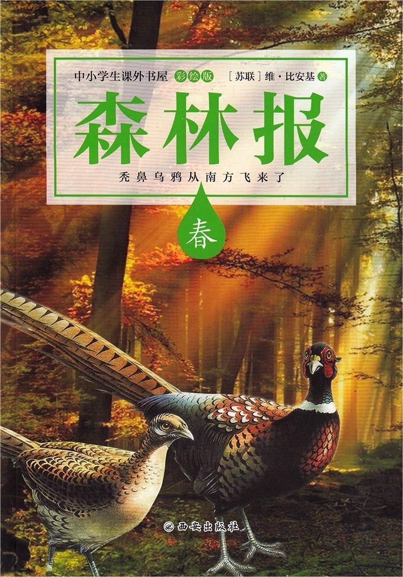 送考点】森林报春夏秋冬全四册全集彩绘本 小学生三四五六年级必读课外书7-10-15岁2019老师推荐阅读书籍8-12周岁儿童文学故事读物