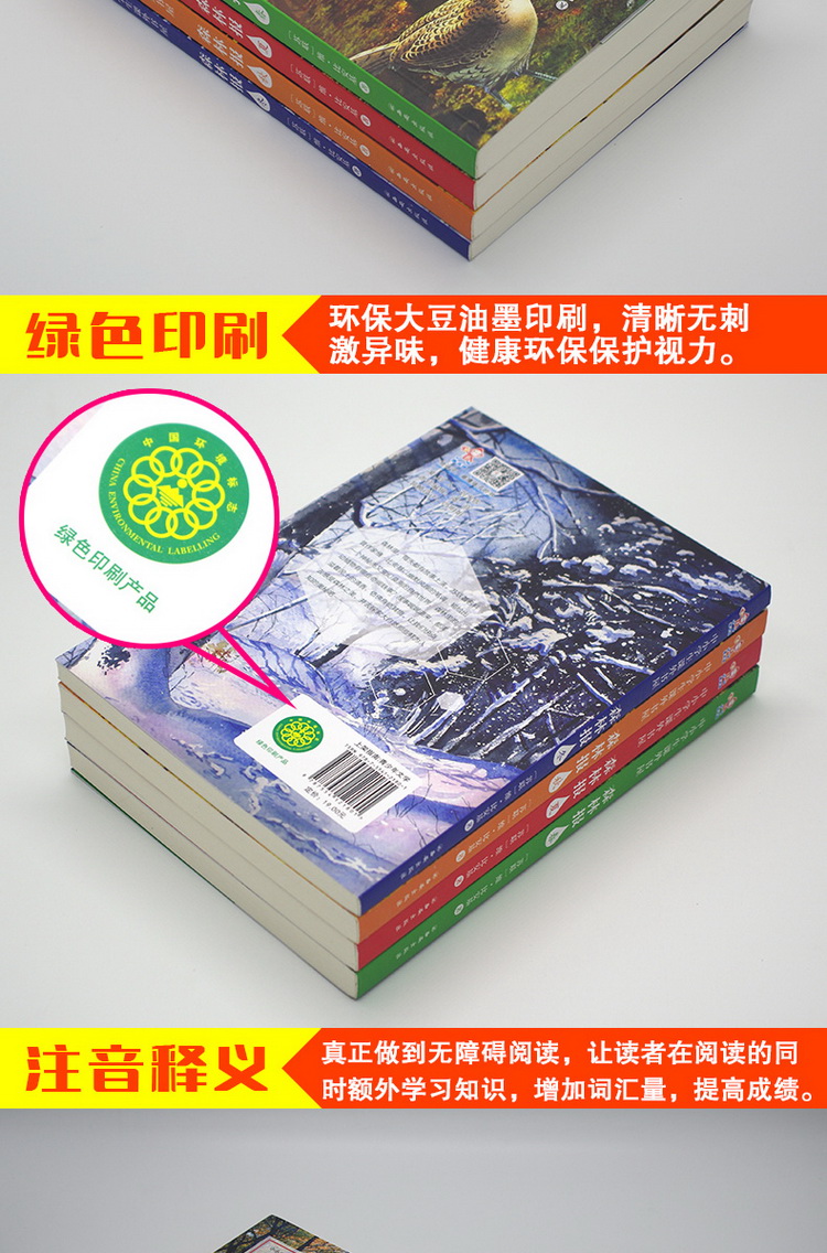 送考点】森林报春夏秋冬全四册全集彩绘本 小学生三四五六年级必读课外书7-10-15岁2019老师推荐阅读书籍8-12周岁儿童文学故事读物