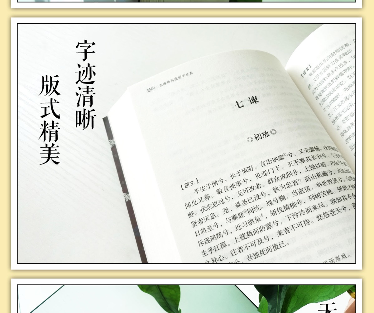 正版 楚辞 国古典浪漫主义诗歌集屈诗歌集离骚九歌问 诗经楚辞并称国学经典精粹 屈正版书籍 离骚