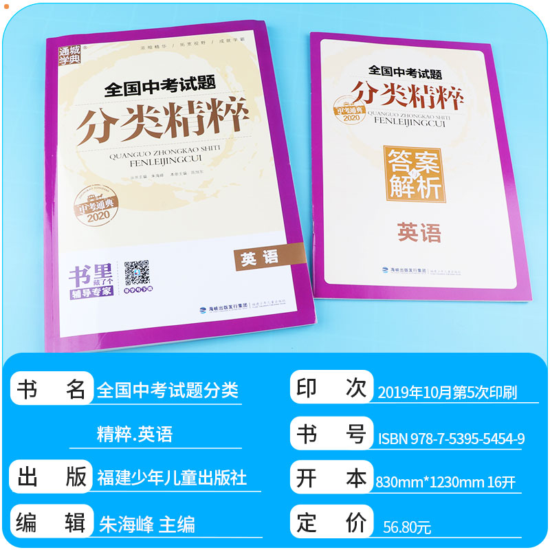 通城学典2020版全国中考试题分类精粹英语通用版 知识考点汇编分类测试训练初中英语练习册总复习资料教辅