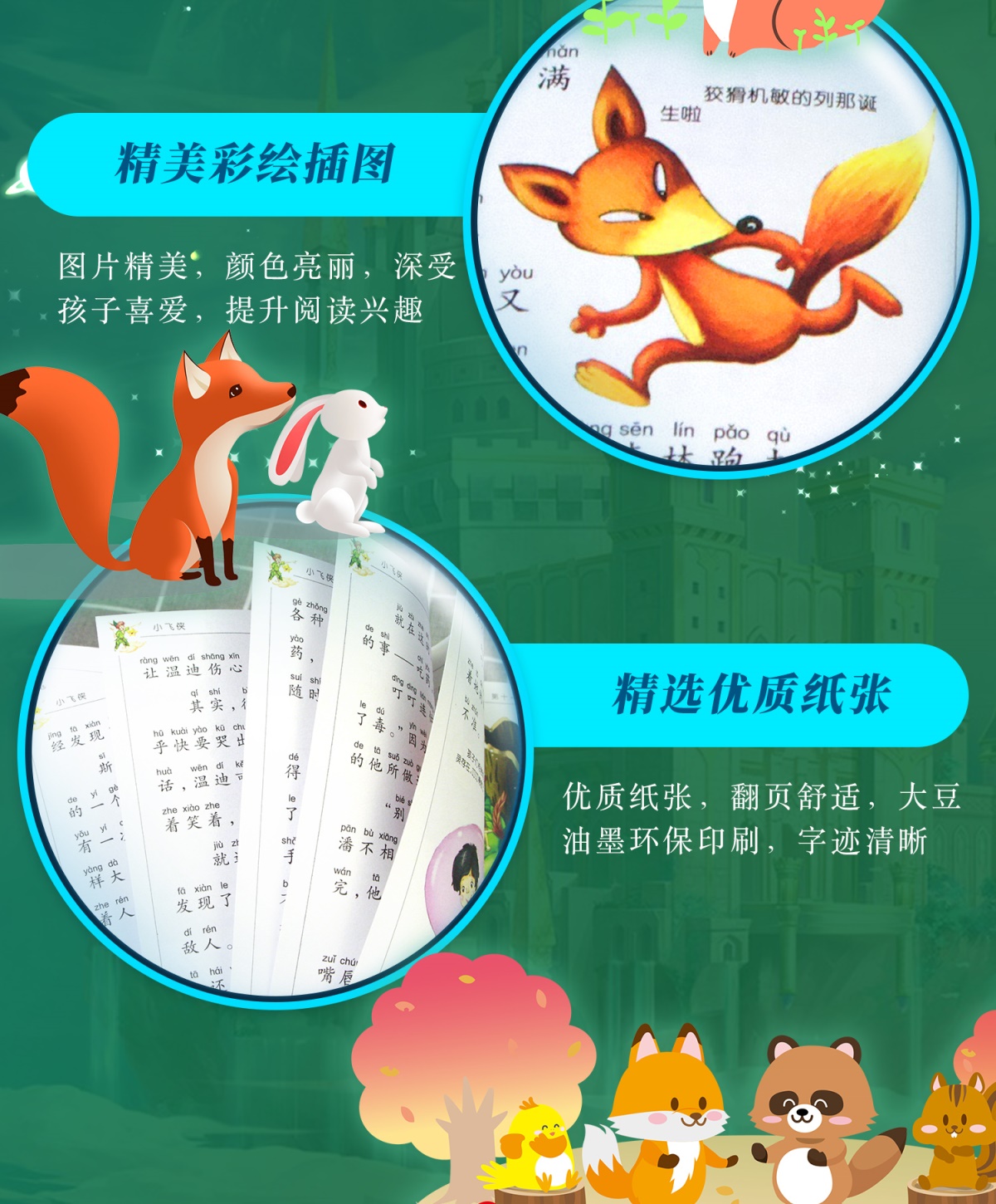 狐狸列那的故事注音版二年级三年级正版书列那狐的故事 列那狐传奇故事 烈那狐小学生一年级课外阅读带拼音书籍儿童读物6-7-8-10岁