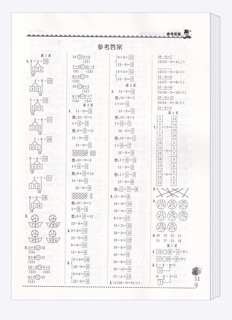 黄冈小状元同步计算天天练口算看图列式 一年级下册 人教版RJ 专题类 1年级下学生必刷题提升算术能力辅导教辅工具书练习册/正版