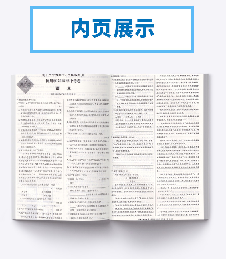 孟建平2020年中考必做 3年中考卷+2年模拟卷 语文 初中生复习辅导资料中学生综合训练真题卷 九年级练习册作业本教辅