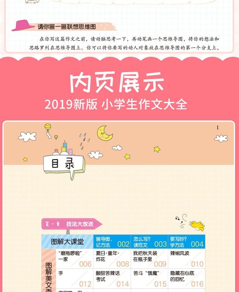 思维导图作文法小学生三年级四五六年级作文书大全小学通用全套6册辅导分类满分日记周记好词好句好段优秀下册老师推荐人教版300字