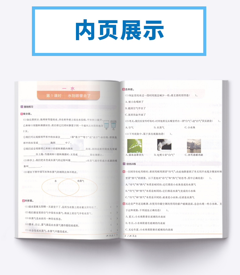 2020新版 阳光同学三年级上册科学教科版课时优化作业小学生3年级上课本教材试卷作业本一线名师课堂同步训练习册单元期末测试