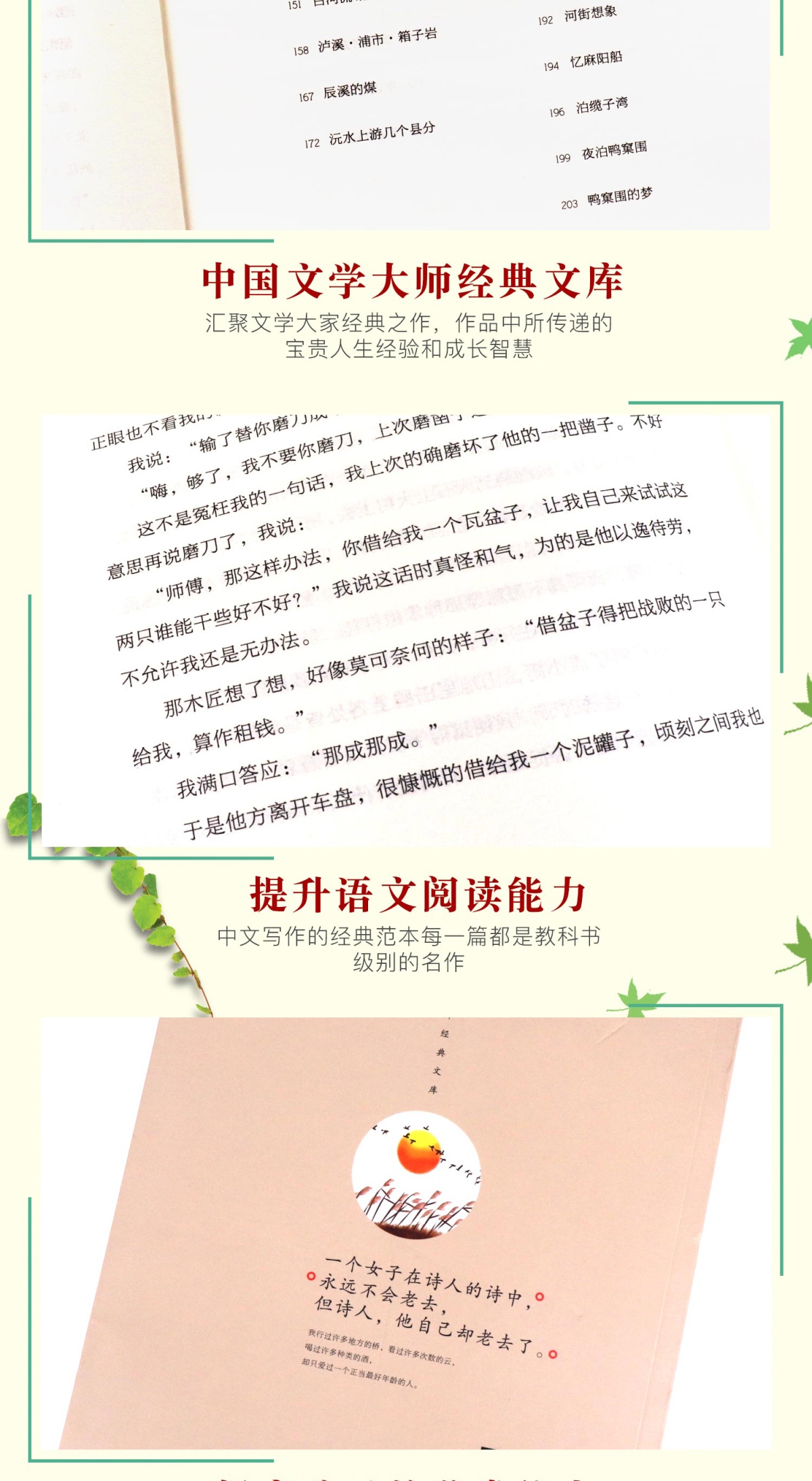 朱自清散文精选 叶圣陶 沈从文老舍经典作品全集5册 朝花夕拾鲁迅中学生散文书籍课外读物初中生阅读名家经典散文随笔文学畅销书