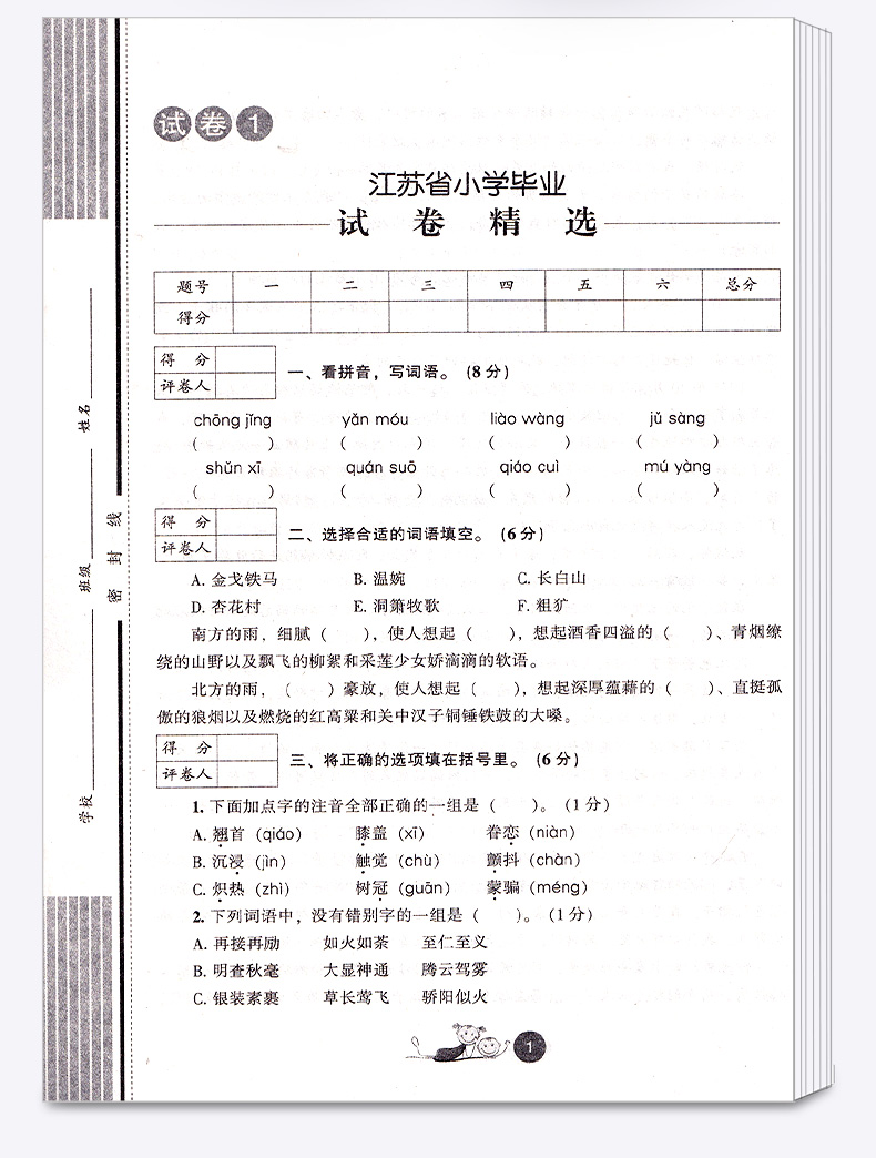 2021新版 小考金卷王 2020年小学毕业升学必备 重点初中招生考试检测试卷语文 连续十三年销量稳居小升初试卷畅销榜前列/正版