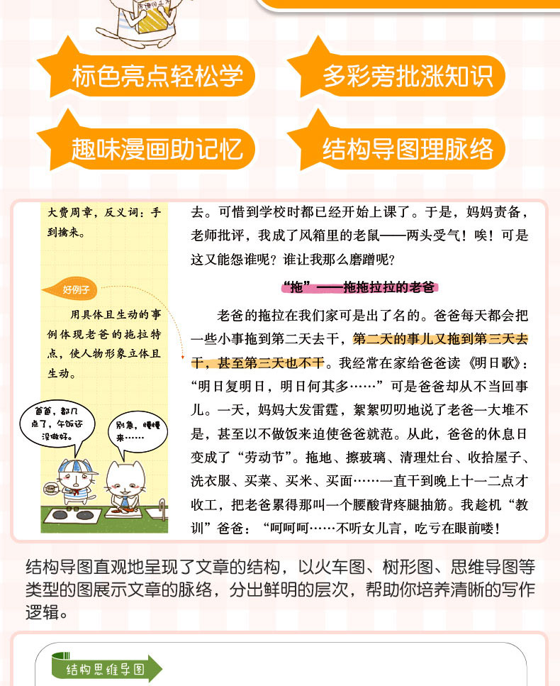 思维导图作文法小学生三年级四五六年级作文书大全小学通用全套6册辅导分类满分日记周记好词好句好段优秀下册老师推荐人教版300字