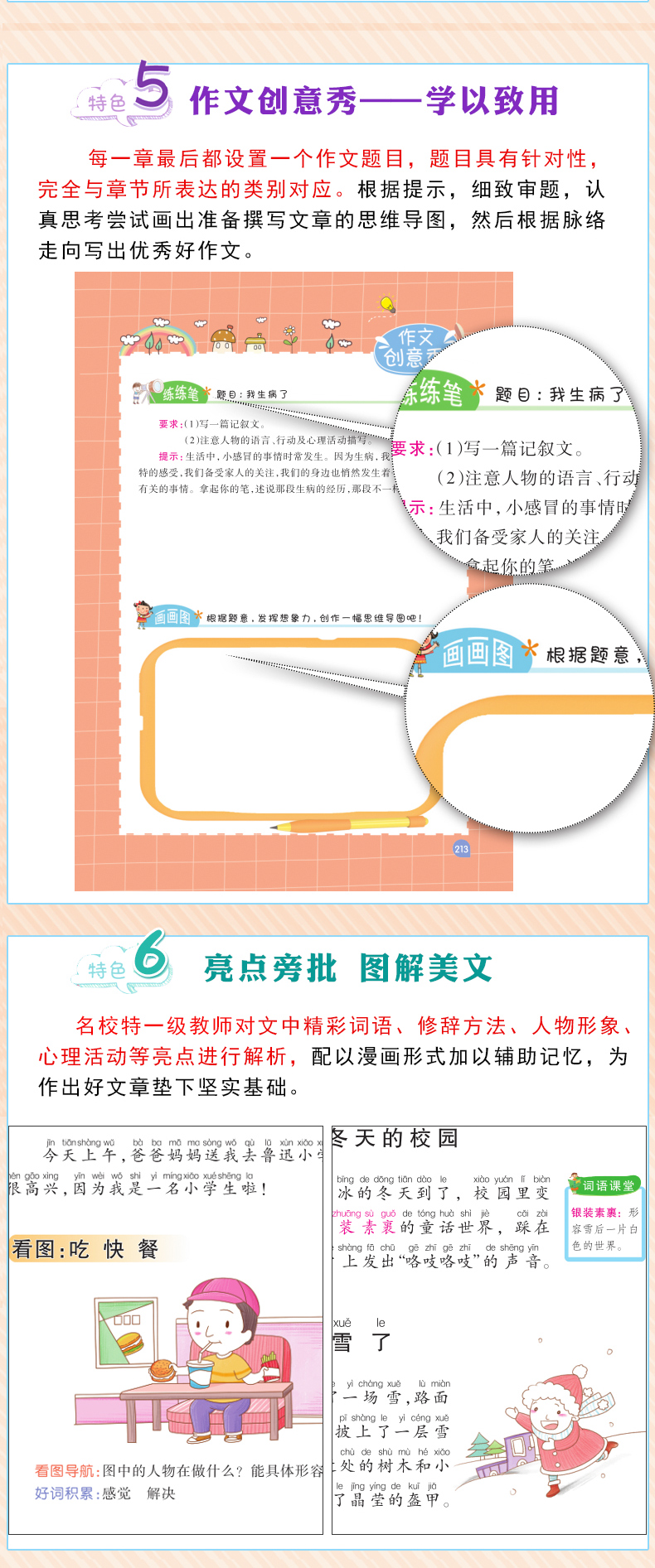 小学生作文大全小学通用一二三年级专项训练作文书日记起步入门 人教版看图说话写话训练同步作文写作技巧书籍思维导图快速作文法