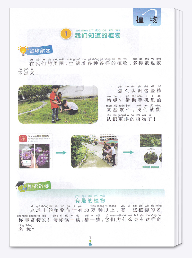 悦读书系 科学拓展阅读彩色版一年级上册 注音版 1年级上小学生同步课外读物 提高课后生物植物自然知识大全教辅辅导工具书/正版