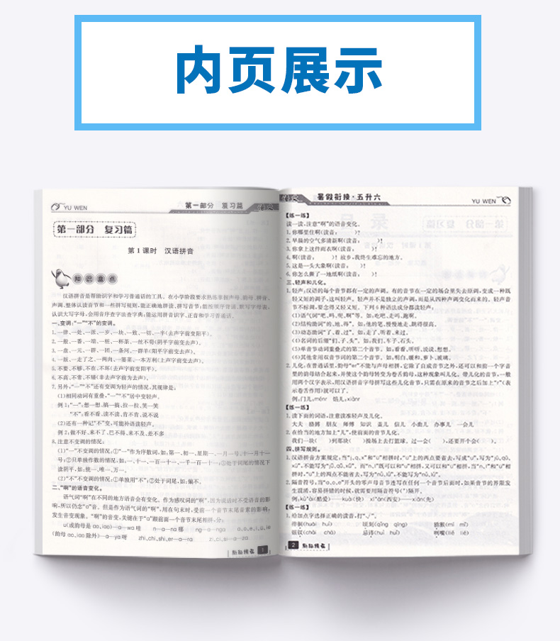 2020新版 励耘书业暑假衔接 5升6语文人教版 小学五年级升六年级教材家庭作业本假期辅导衔接教材训练 小学生5升6培训练习测试题M