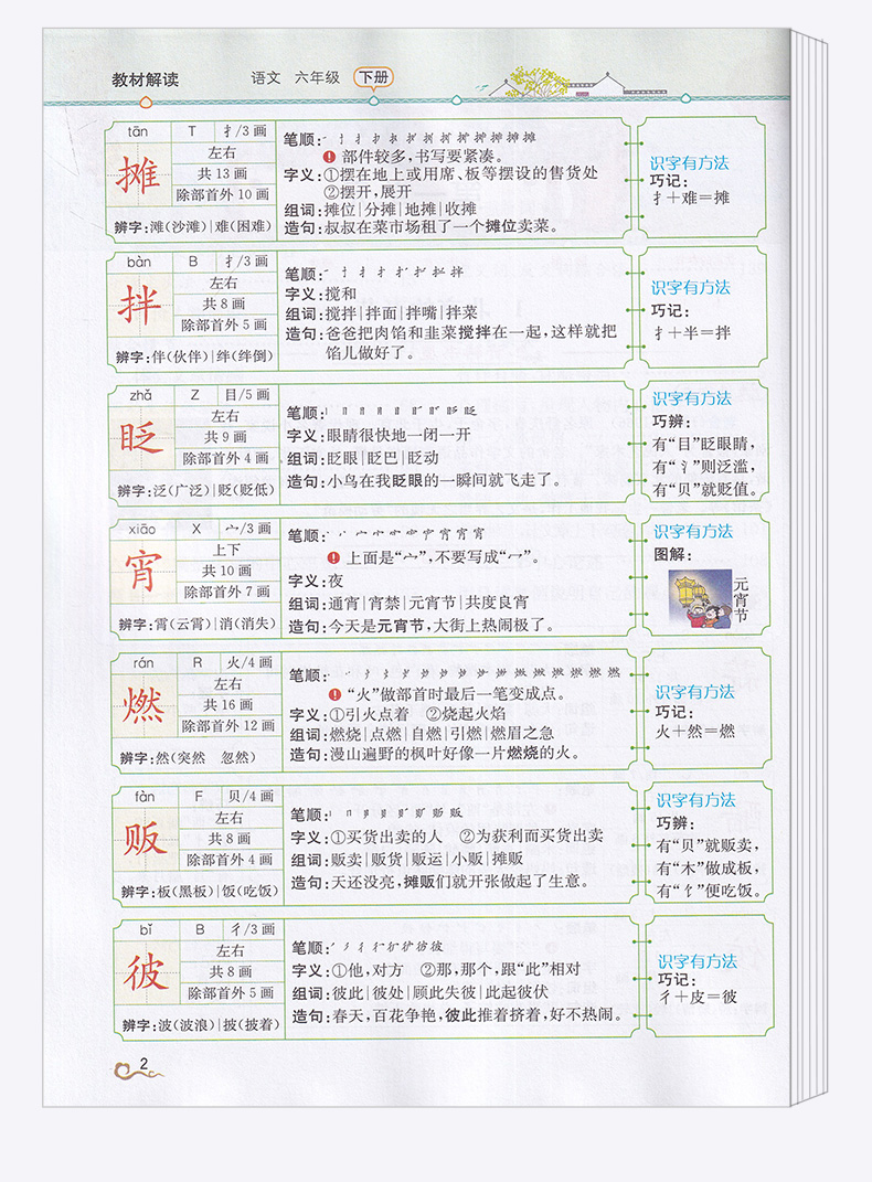 部编版2020新版教材解读语文六年级下册人教版 小学6年级下统编课本同步练习册七彩课堂语文书人民教育出版社教材全解解析辅导训练