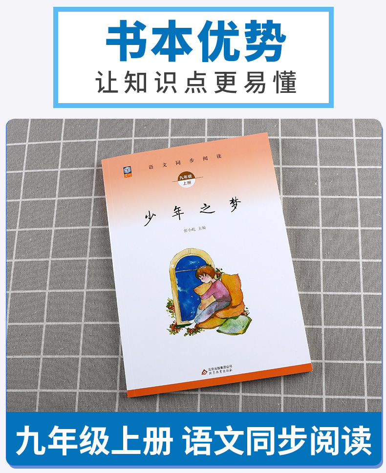 2020新版 初中语文同步阅读少年之梦九年级上册人教版部编版 初中生9年级上教材同步阅读理解训练母语课日有所诵课外阅读亲子读本