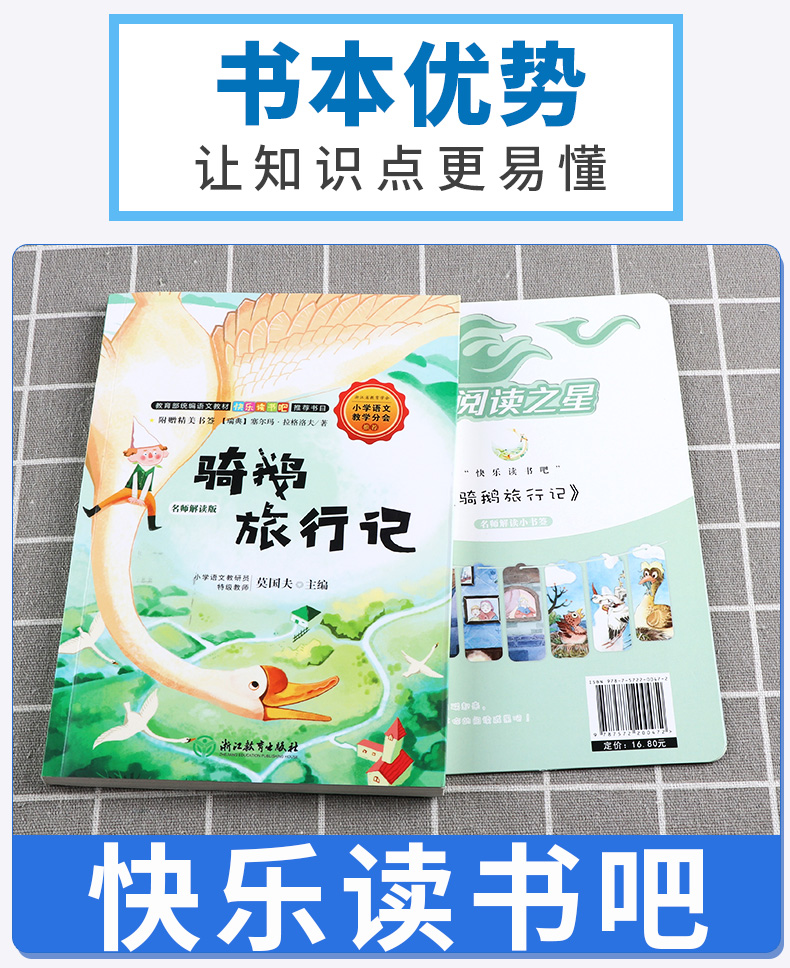 2020新版 骑鹅旅行记名师解读版六年级下册 快乐读书吧 小学6年级下儿童课外指定书小学生阅读必读经典书目浙江教育出版社