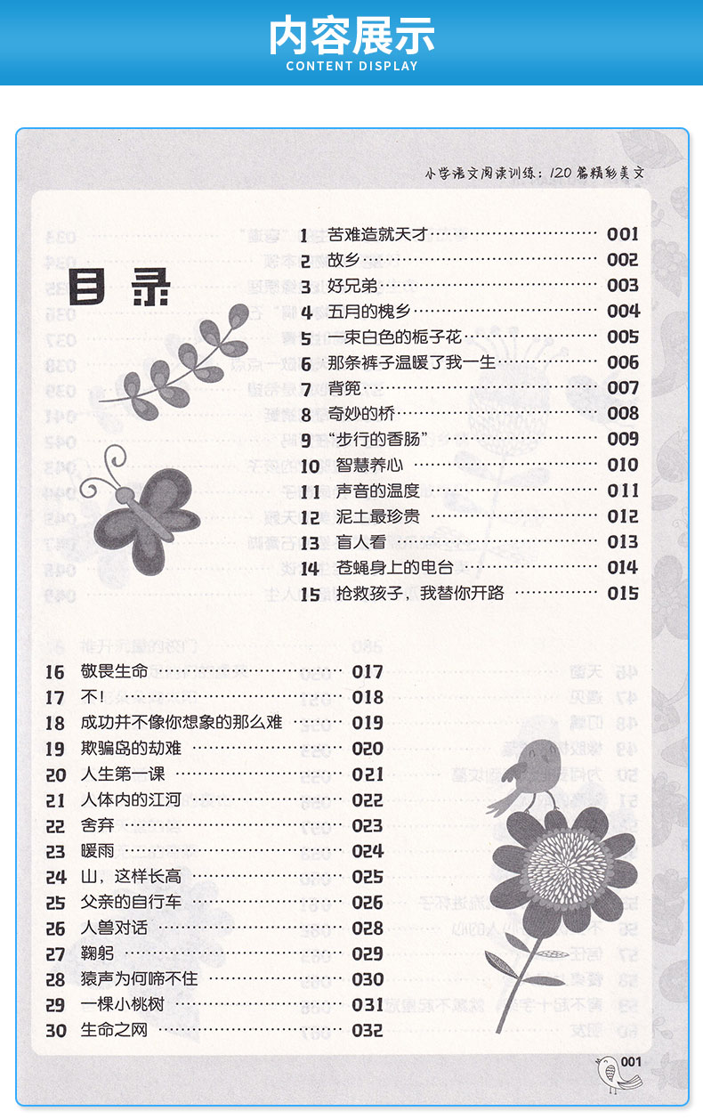五年级小学语文阅读训练120篇精彩美文第二版 阅读拓展写作思路提升阅读理解强化练习 小学生5年级上下册现代文课外阶梯阅读丛书