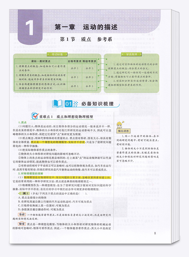 2021新版 重难点手册高中物理必修1人教版RJ 王后雄 高一上册新教材同步训练教辅辅导资料 高中生必修一重点考点解析必刷题练习题