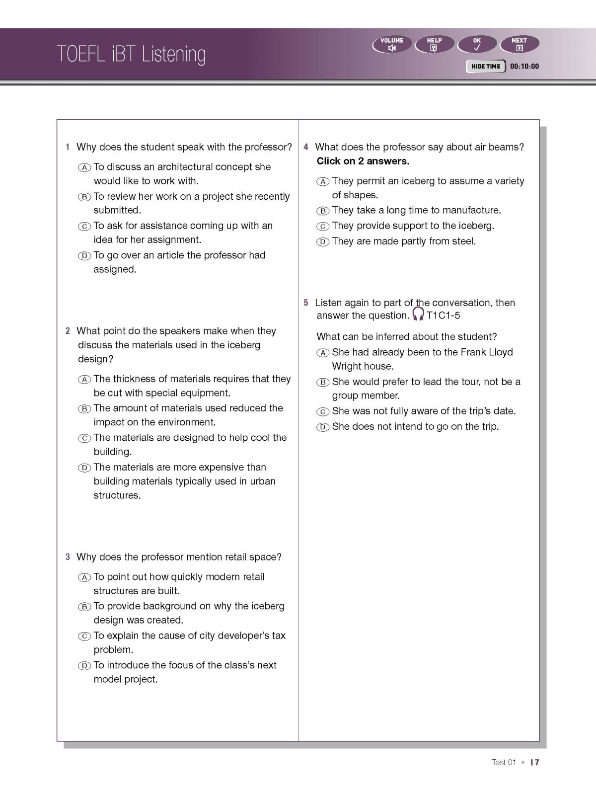 【正版】 新航道 新托福听力真经5 TOEFL iBT 托福听力学习辅导书籍 托福口语真经 TOEFL考试听力用书 北美托福听力真题解析