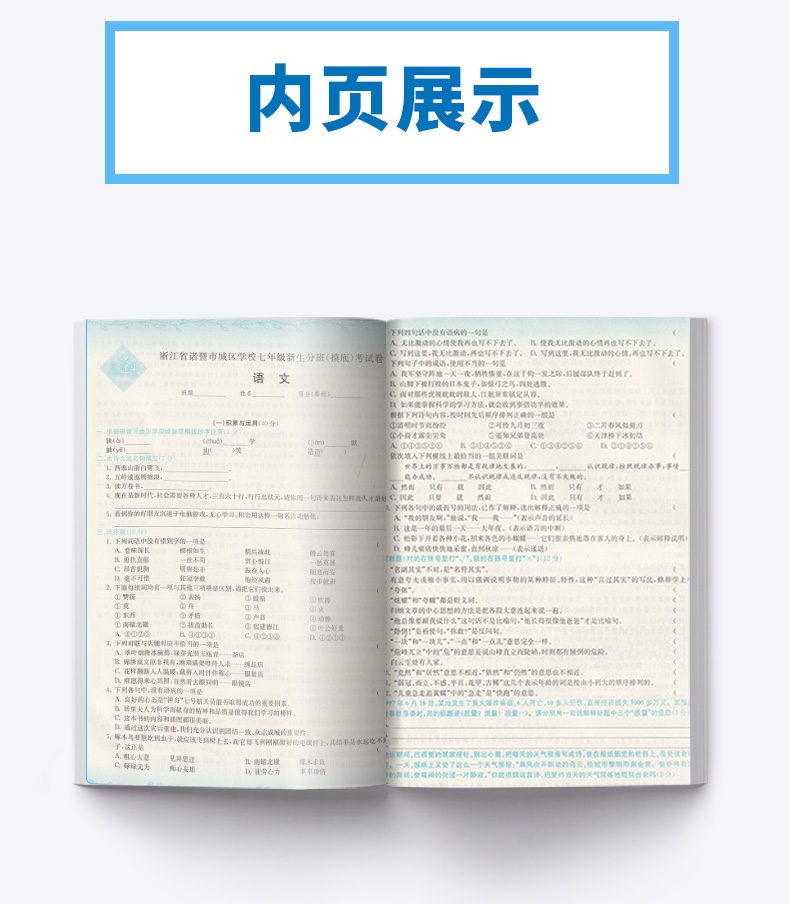 2019新版孟建平小升初语文名校初一新生分班摸底考试卷全套卷子人教版小学六年级下册模拟测试卷必刷题总复习专项训练